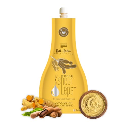 Nat Habit Fresh Tamarind Kasturi Ksheer Lepa Face Mask For Quick Detan & Brightening, Cleans Spots & Marks