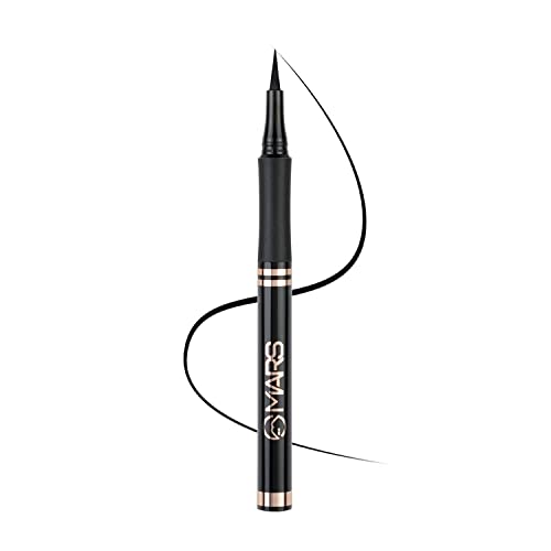 MARS Smudge Proof Liquid Pen Eyeliner with Ultra Fine Tip, Jet Black