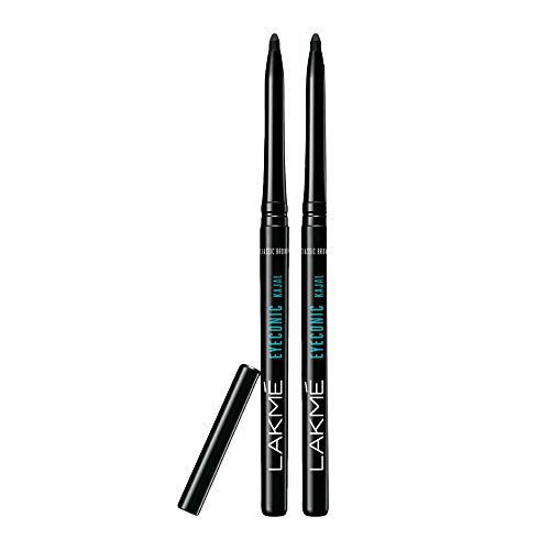Lakme Eyeconic Kajal Twin Pack, Black Matte Finish