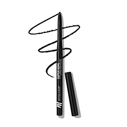 MyGlamm Super Kohl Long Stay Kajal Matte Finish, Black