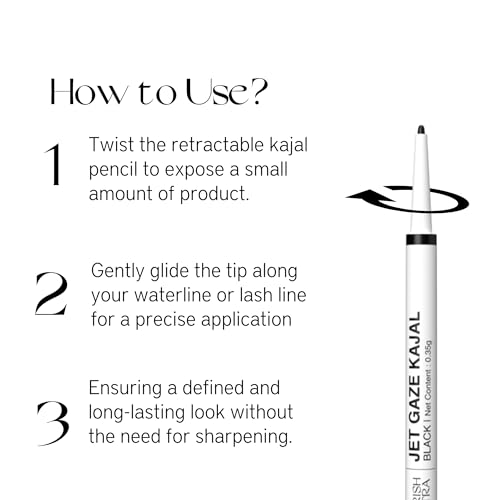 Nourish Mantra Jet Gaze Kajal Urban Rani, Combo, Black & Blue