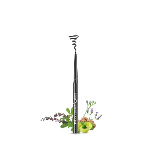 TATSAT-100% Natural Ayurvedic Herbal Lead Free Kajal Pencil with CHAKSHUSHYA herbs, Black