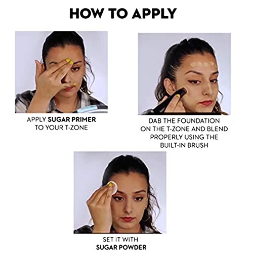 SUGAR Cosmetics Ace Of Face Foundation Stick with In-Built Brush, 35 Frappe