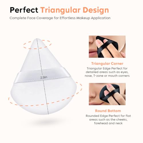 Gleva 2 Pcs Powder Puff Soft Face Makeup Sponge