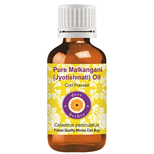 Deve Herbes Pure Malkangani, Jyotishmati Oil (Celastrus paniculatus) Natural Therapeutic Grade Cold Pressed For Skin