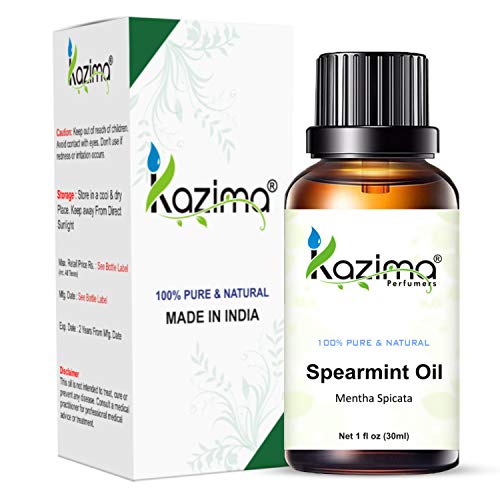 Kazima Spearmint Essential Oil 100% Pure, Natural & Undiluted Oil for Skin Care & Hair Care