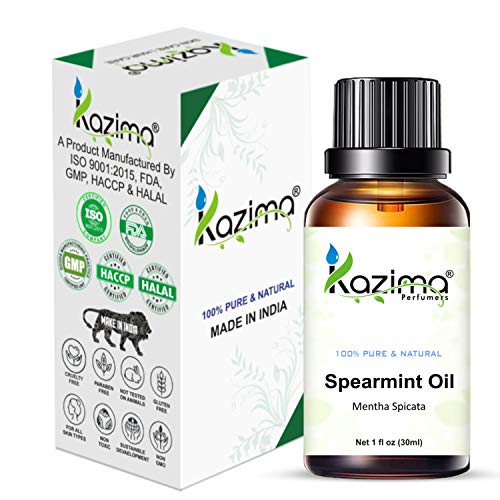 Kazima Spearmint Essential Oil 100% Pure, Natural & Undiluted Oil for Skin Care & Hair Care