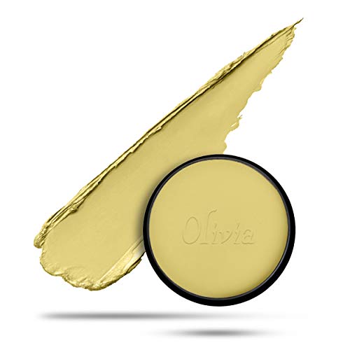 Olivia Medium All Types 100% Waterproof Pan Cake Golden Yellow Matte Makeup Concealer Cream, Shade-21, Pack of 2