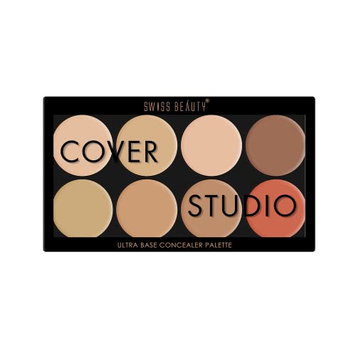 Swiss Beauty Ultra Base Concealer Palette, Light Weight Multi-Purpose Concealer Color Corrector Palette, Shade-01