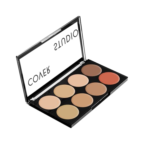 Swiss Beauty Ultra Base Concealer Palette, Light Weight Multi-Purpose Concealer Color Corrector Palette, Shade-01