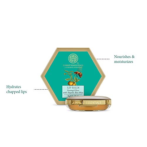 Forest Essentials Luscious Lip Balm Narangi Glaze, Transparent