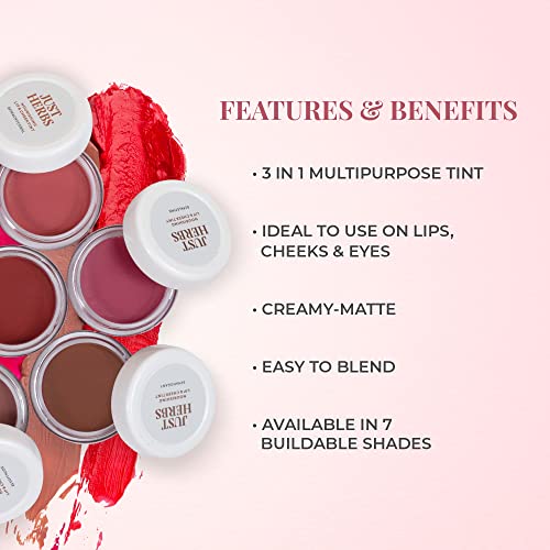 Just Herbs Lip and Cheek Tint, Peachy coral