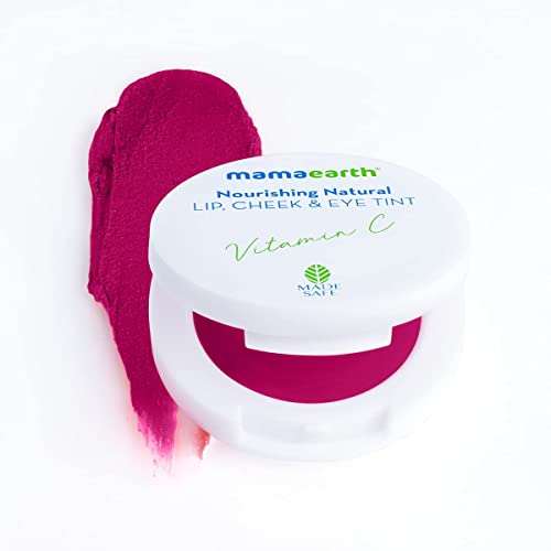 Mamaearth Nourishing Natural Lip Cheek & Eye Tint with Vitamin C & Rose, 03 Rose Pink
