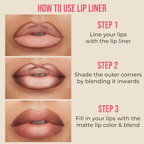 Insight Cosmetics Glide On Lip Liner, One Swipe Smooth Application, High Key