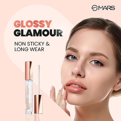 MARS Clear Quartz Lip Gloss for Women, Hydrating & High Shine