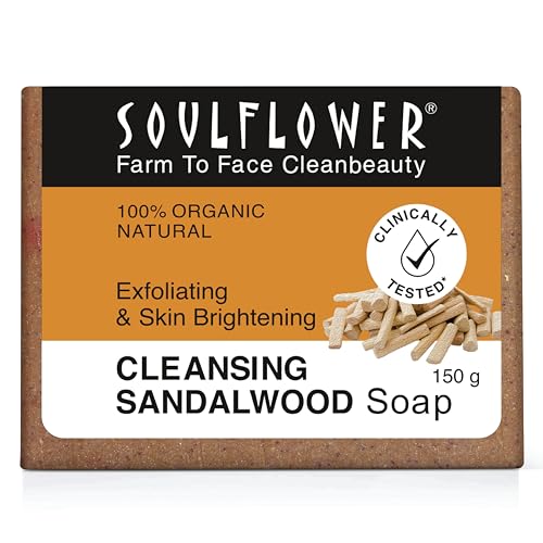 Soulflower Cleansing Sandalwood Soap (Pack Of 1)