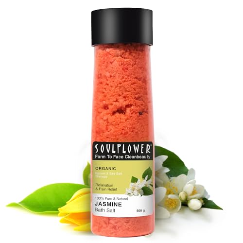Soulflower Jasmine Bath Salt With Jasmine Essential Oil (Pack Of 1)