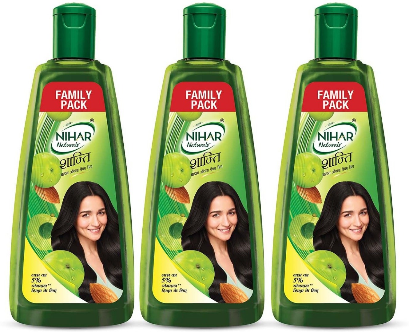 Nihar Shanti Amla And Badam Hair Oil 500 Ml X 3 Hair