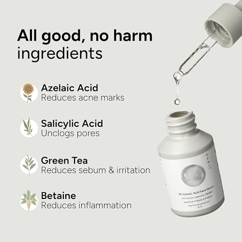 Gabit Skincare 5% Azelaic Acid Face Serum For Acne,Blackheads,Open Pores & Spots|For Women & Men