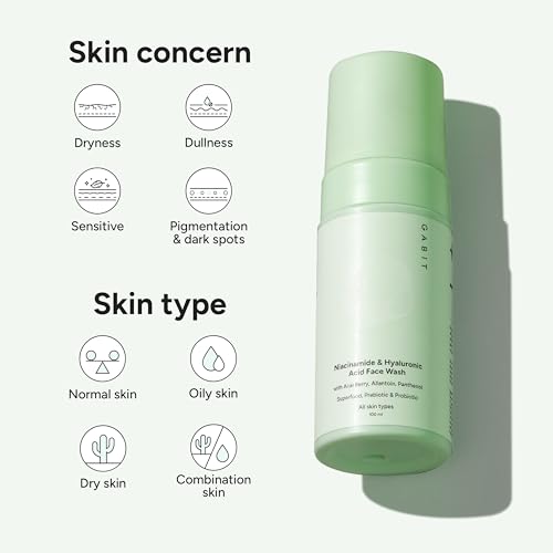Gabit Skincare Niacinamide & Hyaluronic Acid Foaming Face Wash  50 SPF