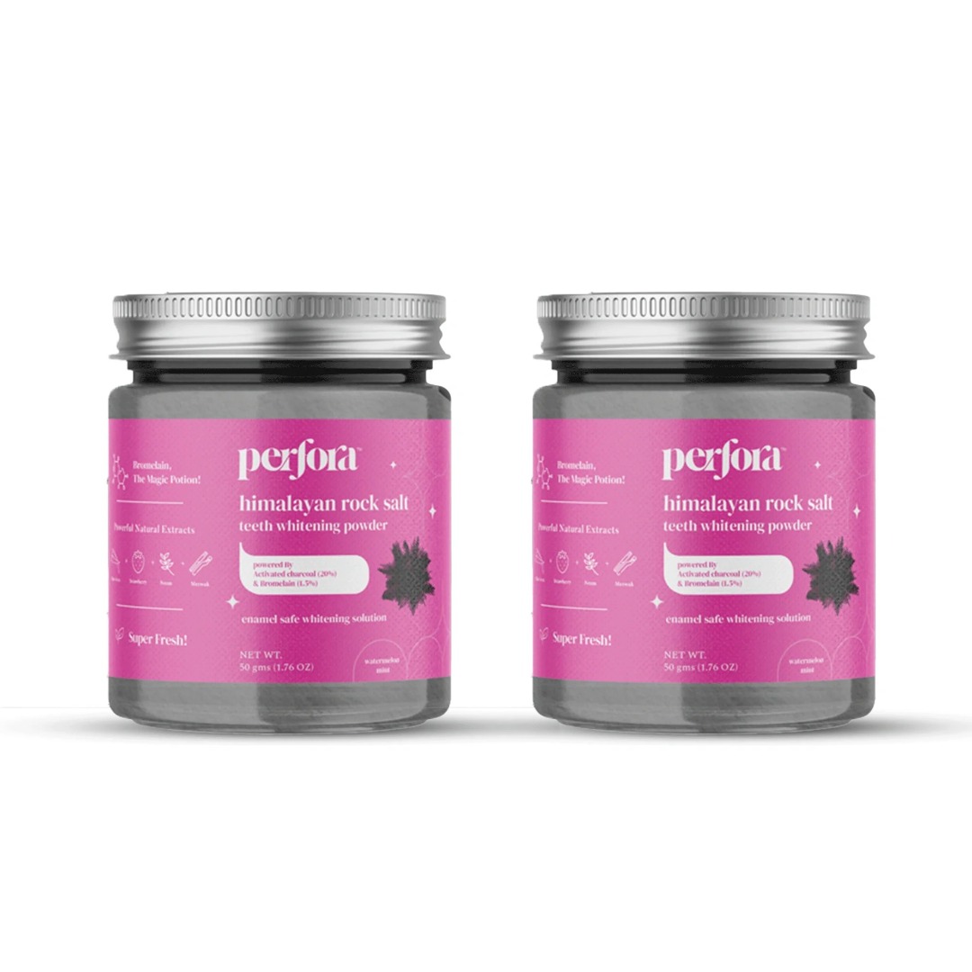 Perforacare Charcoal Teeth Whitening Powder (Pack of 2)
