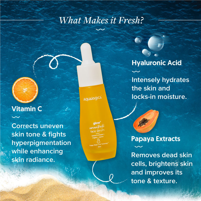 Aqualogica Glow+ Concentrate Face Serum for Glowing 