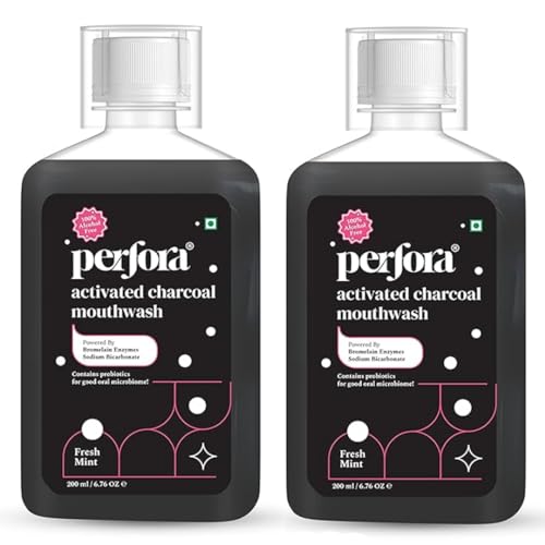 Perfora Activated Charcoal Mouthwash For Teeth White