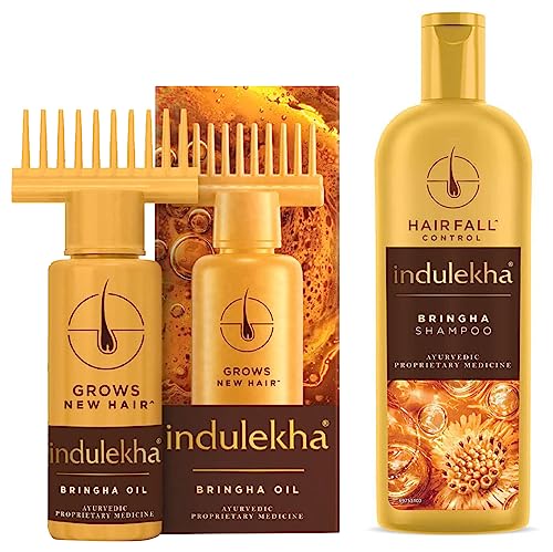 Indulekha Bringha Ayurvedic Hair Oil + Shampoo Combo