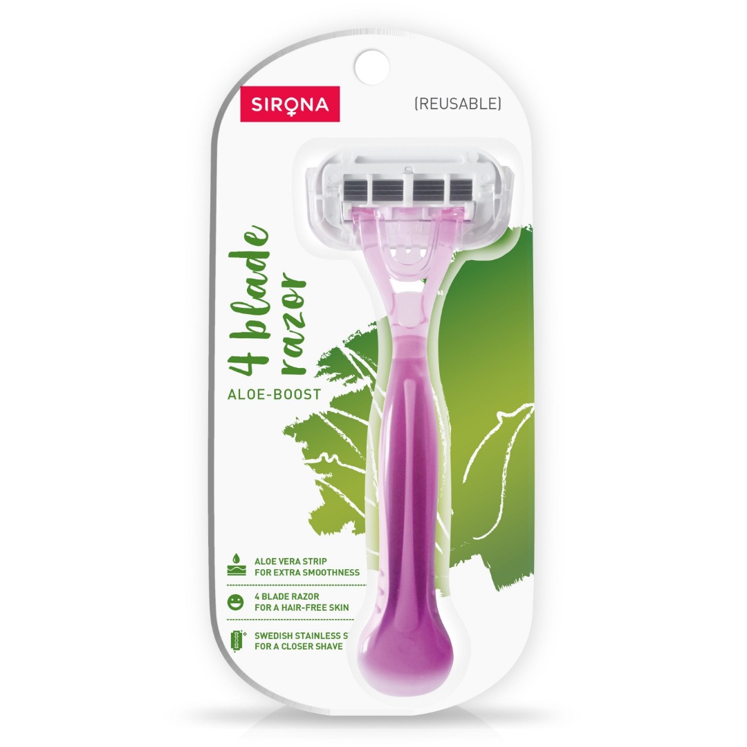 Sirona Aloe Boost Reusable Razor (Pack Of 1) | Smoot Sirona Aloe Boost Reusable Razor (Pack Of 1) | Smoot