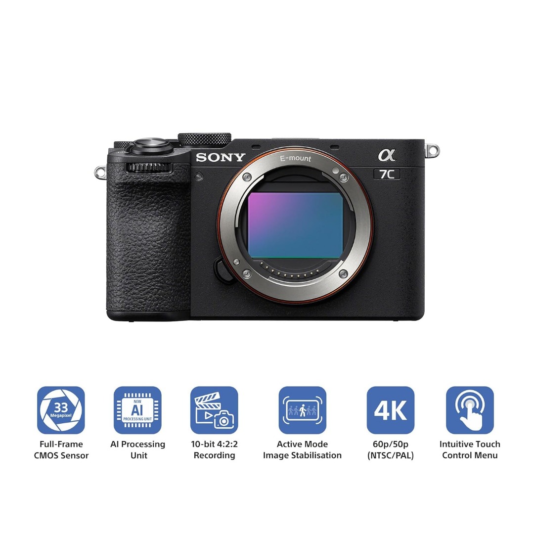 Sony Alpha ILCE-7CM2 Full-Frame Interchangeable-Lens Mirrorless vlog Camera (Body Only)