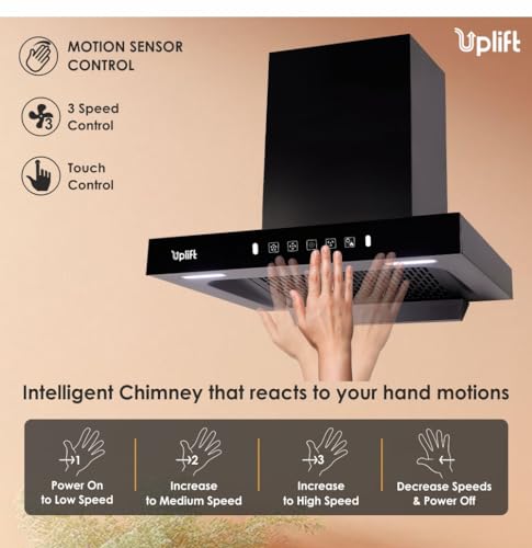 Uplift 60 cm 1350 CMH Filterless Autoclean Kitchen Chimney