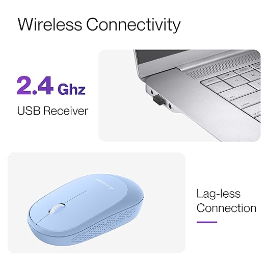 Ambrane Wireless Optical Mouse with 2.4GHz with 1200 DPI