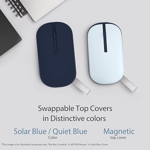 ASUS MD100 Marshmallow  Solar Cover Wireless Optical Mouse