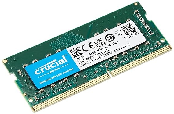 Crucial CT8G4SFS824A 8GB DDR4-2400 PC4-19200 CL-17 SODIMM RAM