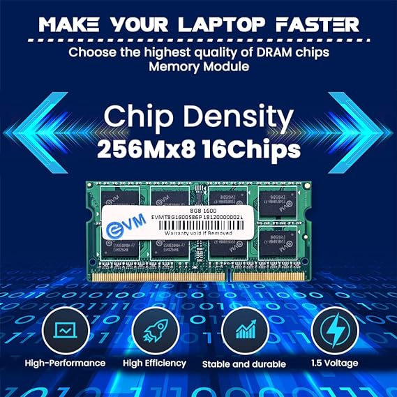 EVM 8GB DDR3 Laptop RAM 1600MHz DIMM Memory