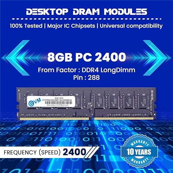 EVM 8GB DDR4 Desktop RAM 2400MHz Long DIMM Memory