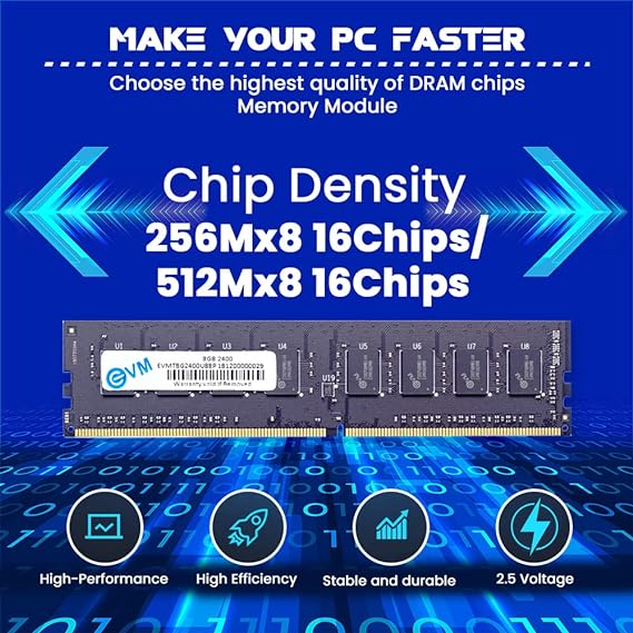 EVM 8GB DDR4 Desktop RAM 2400MHz Long DIMM Memory