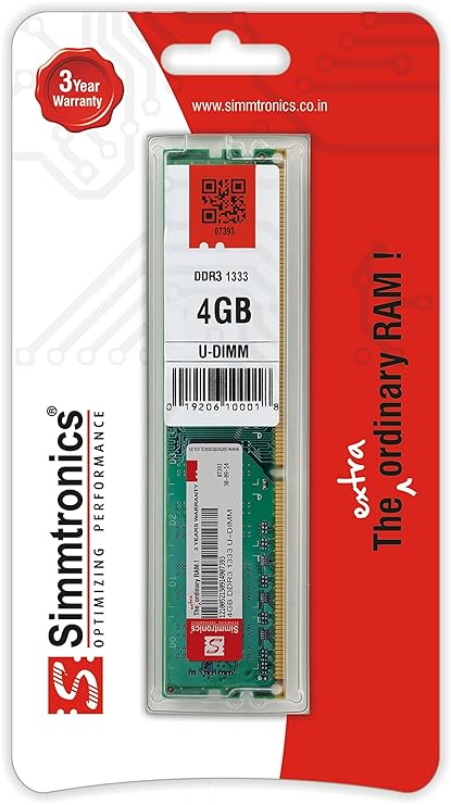 Simmtronics 4GB DDR3 1333 MHz Desktop RAM