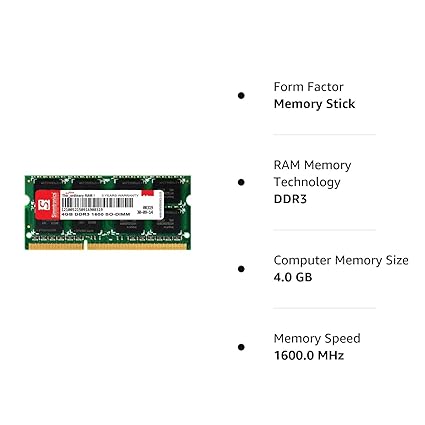 Simmtronics 4GB DDR3 1600 Mhz Laptop RAM