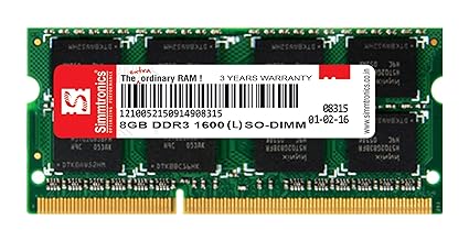 Simmtronics 8GB DDR3L 1600 MHz Laptop RAM