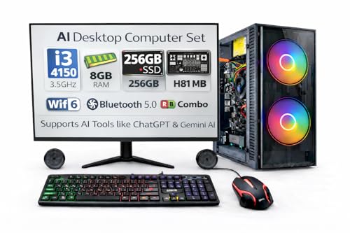 Ai Ready Desktop Computer Set With 20inch Led Monito Ai Ready Desktop Computer Set With 20inch Led Monito