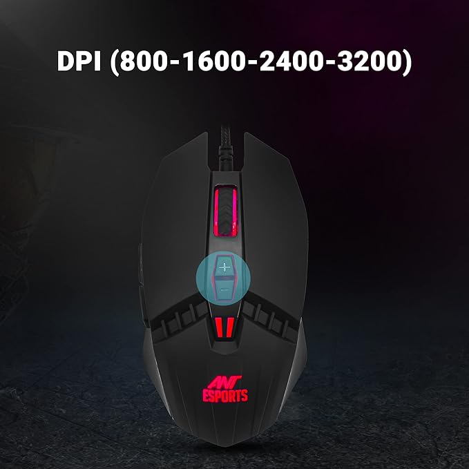 Ant Esports KM500 Pro Backlit Wired Gaming Membrane Keyboard-19 Anti GhostingKeys