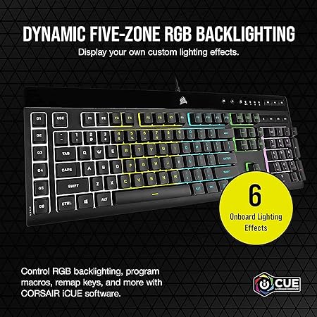 Corsair K55 RGB PRO Wired USB Gaming Keyboard