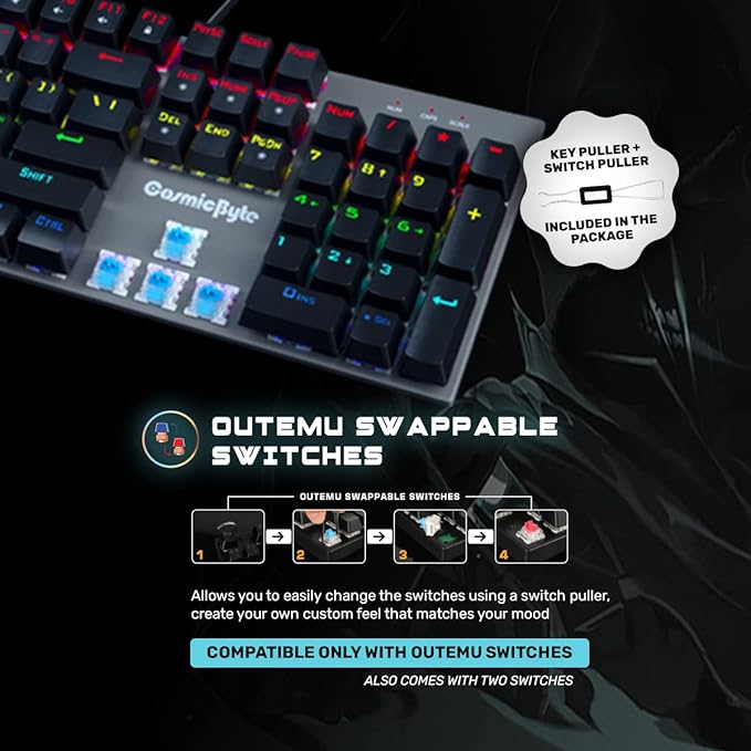 Cosmic Byte CB-GK-27 Vanth Wired Mechanical Keyboard