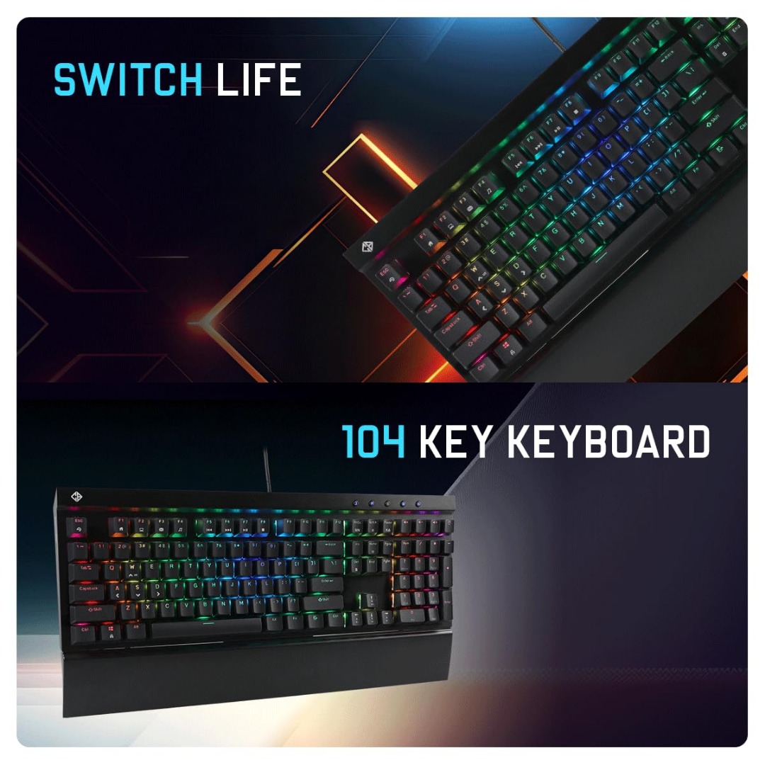 Cosmic Byte CB-GK-29 Black Eye PRO Wired Per Key RGB Mechanical Keyboard