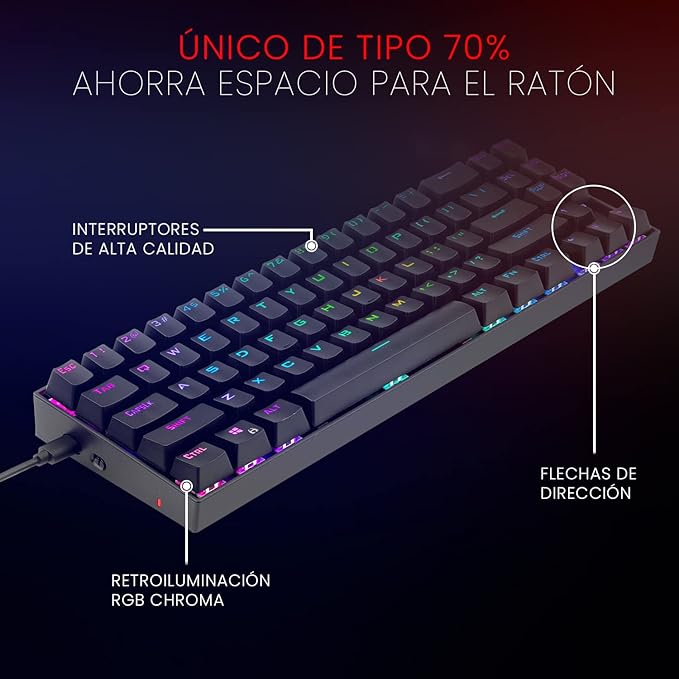 Redragon K599 Diemos RGB LED Backlit Mechanical Gaming Keyboard