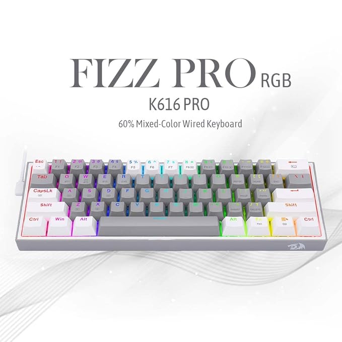 Redragon K616 Fizz PRO 3-Mode Wired and Wireless Keyboard