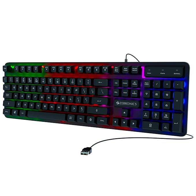 ZEBRONICS Transformer K1 Premium Wired Gaming Keyboard