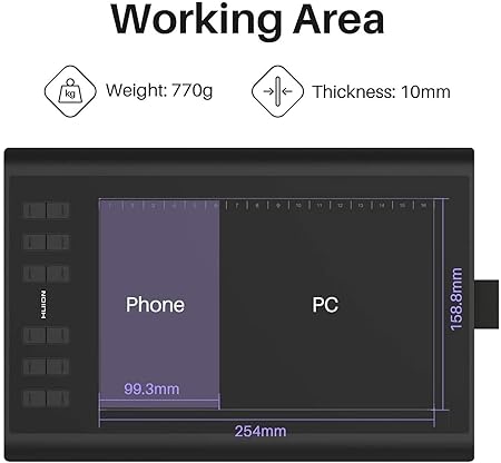 HUION Inspiroy H1060P Graphics Drawing Tablet