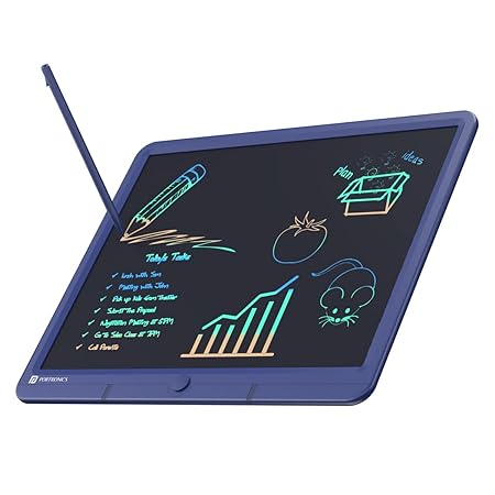 Portronics Ruffpad 15M 15Inch Re-Writable Multicolor LCD Writing Pad with Smart Lock